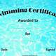 Swimming Lessons Certificate Template
