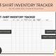 T Shirt Inventory Template