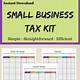 Tax Template For Small Business
