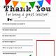Teacher Appreciation Fill In The Blank Printable Free