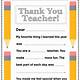 Teacher Card Free Printable