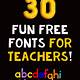 Teacher Fonts Free