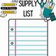Teacher Supply List Template