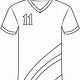 Template Football Jersey Outline