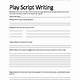 Template For Writing A Play