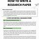 Template For Writing A Research Paper