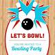 Template Free Editable Bowling Party Invitations Free