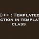 Templated Function C++