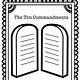 Ten Commandments Printable Coloring Page