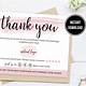 Thank You Card For Small Business Template