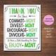 Thank You For Your Commit Mint Free Printable