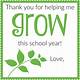 Thanks For Helping Me Grow Free Printable