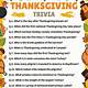 Thanksgiving Trivia Printable With Answers