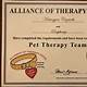 Therapy Dog Certificate Template