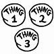 Thing 1 Printable Template Free