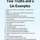 Three Truths And A Lie Template