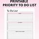 To Do List With Priority Template