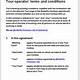 Tour Operator Terms And Conditions Template
