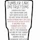 Tumbler Care Instructions Printable Free