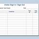 Visitor Sign In Sheet Template Excel