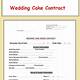 Wedding Cake Contract Template