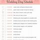 Wedding Day Timeline Template Excel