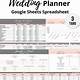 Wedding Planning Google Sheet Template