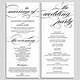 Wedding Program Template Free Printable