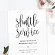 Wedding Shuttle Schedule Template