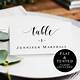 Wedding Table Name Card Template