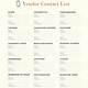 Wedding Vendor Contact List Template Word