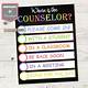 Where Is The Counselor Door Sign Free Printable