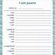 Who I Am Poem Template