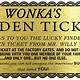 Willy Wonka Golden Ticket Template Free Download
