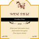 Wine Label Template Word
