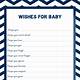 Wishes For Baby Printable