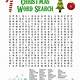 Word Search Christmas Free Printable