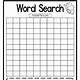 Word Search Template Printable