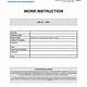 Work Instruction Template Excel Free