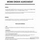 Work Order Agreement Template