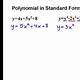 Write A Polynomial In Standard Form