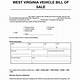 Wv Bill Of Sale Template