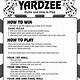 Yahtzee Rules Printable