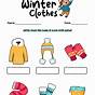 Winter Clothing Worksheets