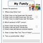 Family Worksheet For Grade 2