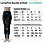 Womens Leggings Size Chart