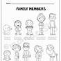 Kindergarten Family Member Worksheet