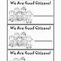 Good Citizen Worksheet Kindergarten