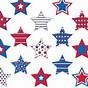 Red White And Blue Stars Printable