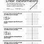 Linear Transformations Worksheets